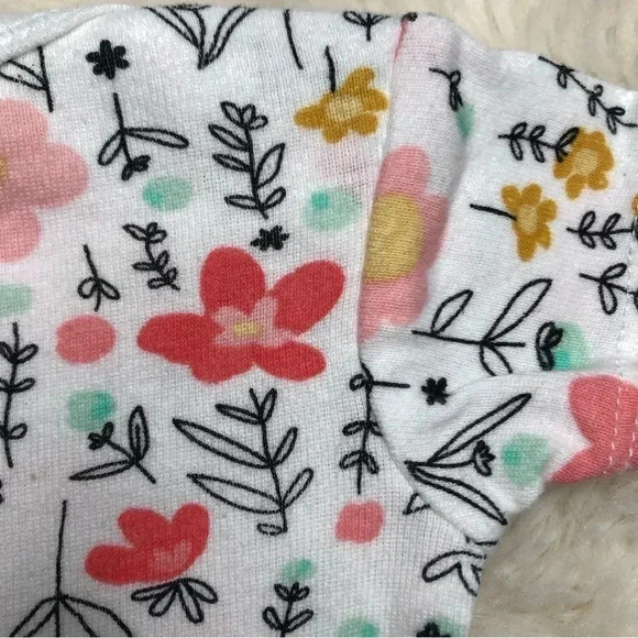 Gerber Onesie Diaper Shirt White  / Floral Size Newborn - Picture 15 of 16